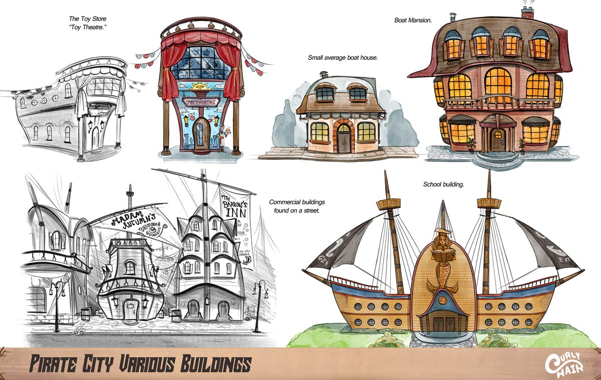 Pirate City Buildings Concepts