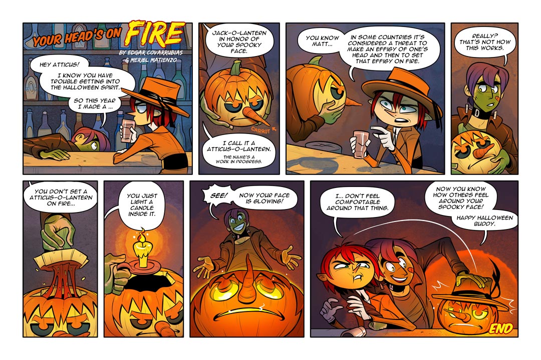 Halloween Pumpkin Comic